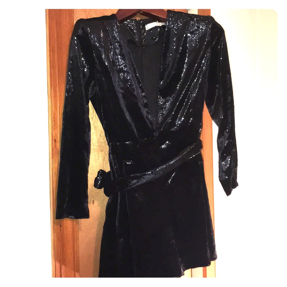 ZARA WOMENS BLACK SHINYjumpsuit super high fashion